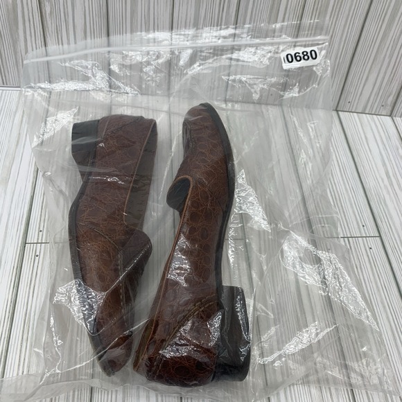 Cole Haan Genuine Caiman Crocodile Brown Loafer Slip‎ On Shoes 7.5 N main image 12
